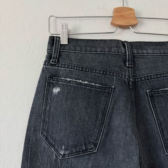 Joe’s Jeans The Honor High Rise Vintage Straight Distressed Black Wash Size 26 - Picture 4 of 9